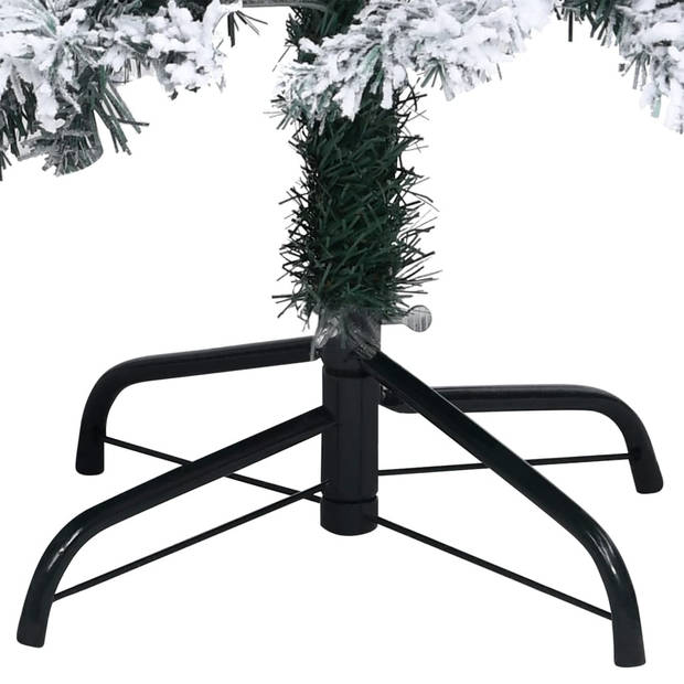 The Living Store Kunstkerstboom 120 cm Groen PVC - 362 uiteinden - Witte sneeuw - Binnen- en buitengebruik