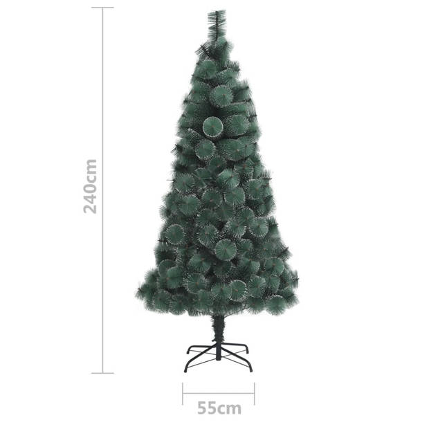 vidaXL Kunstkerstboom met standaard 240 cm PET groen