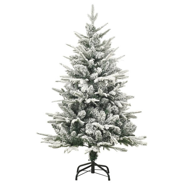 The Living Store Kunstkerstboom Snowy - 120 cm - PVC/PE - Groen - Met Standaard