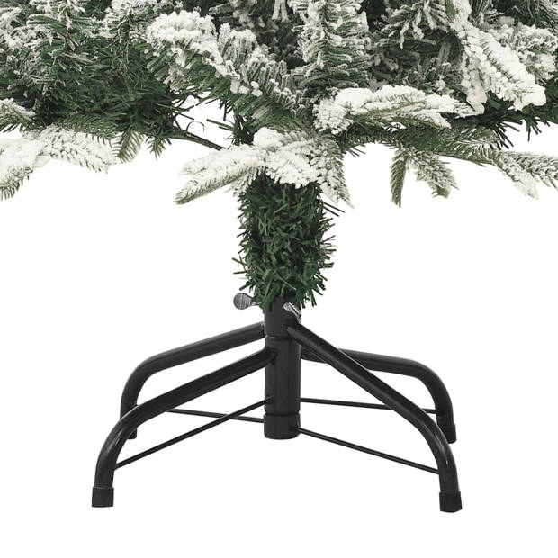 vidaXL Kunstkerstboom met sneeuw 120 cm PVC en PE groen