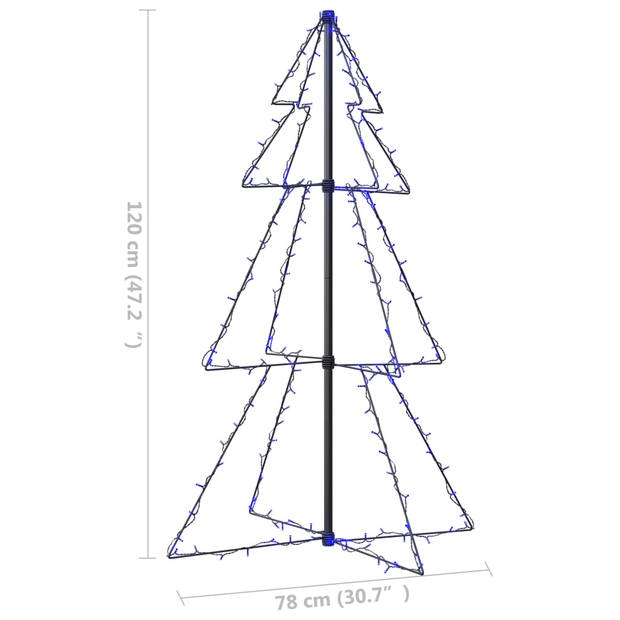 vidaXL Kegelkerstboom 160 LED's binnen en buiten 78x120 cm