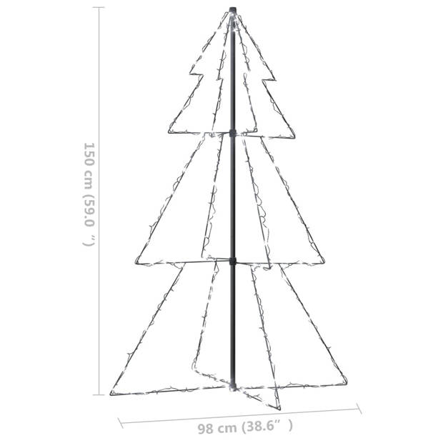 vidaXL Kegelkerstboom 200 LED's binnen en buiten 98x150 cm