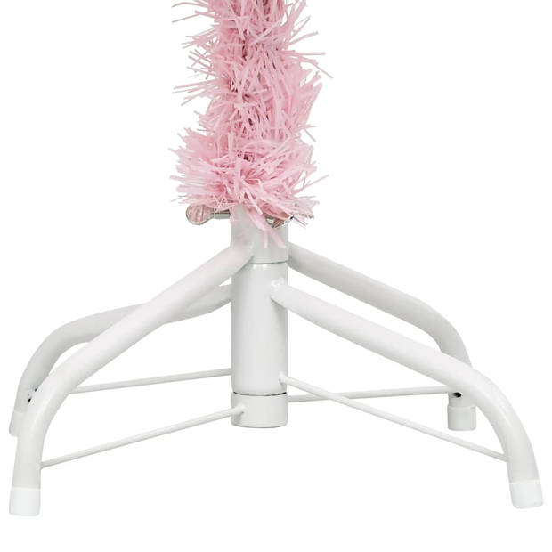 The Living Store Kunstkerstboom Roze - 210 cm - PVC en staal - Inclusief standaard