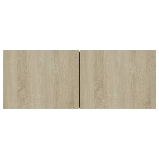 vidaXL Tv-meubel 80x30x30 cm bewerkt hout sonoma eikenkleurig