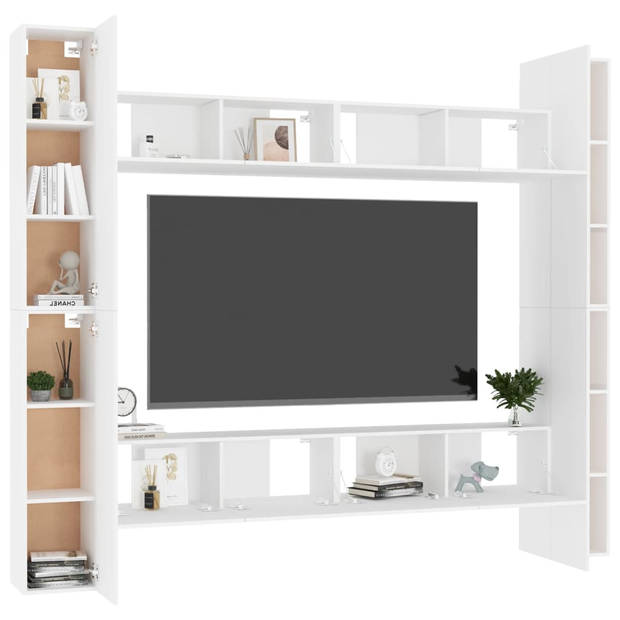 The Living Store Televisiemeubel TV-meubel - 100 x 30 x 30 cm - wit spaanplaat