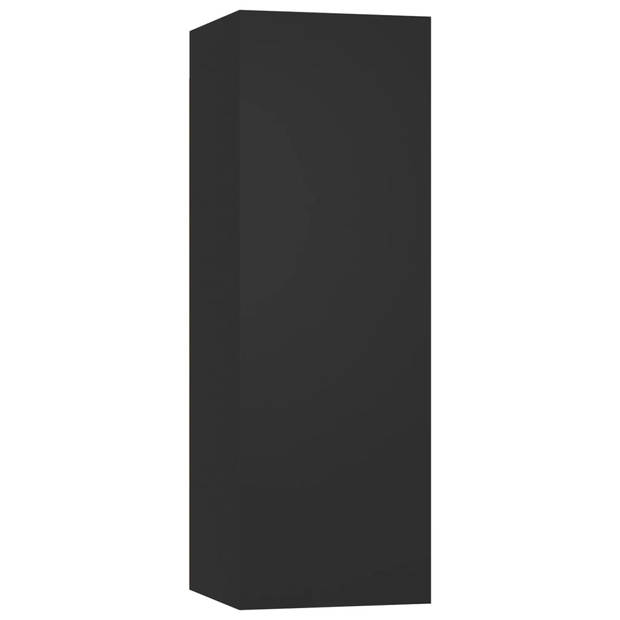 The Living Store TV-meubelset - zwart - spaanplaat - 80 x 30 x 30 cm - 30.5 x 30 x 90 cm