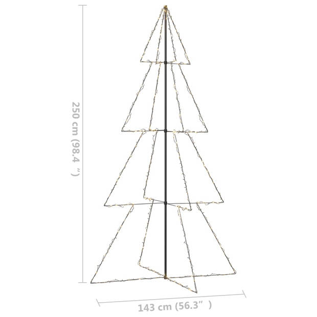 vidaXL Kegelkerstboom 360 LED's binnen en buiten 143x250 cm