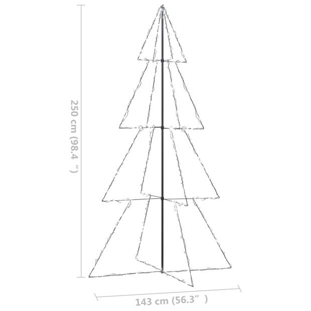 vidaXL Kegelkerstboom 360 LED's binnen en buiten 143x250 cm