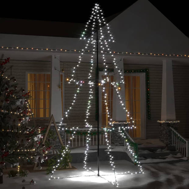 The Living Store Kerstboomkegel - 143 x 250 cm - LED-verlichting - 8 lichteffecten