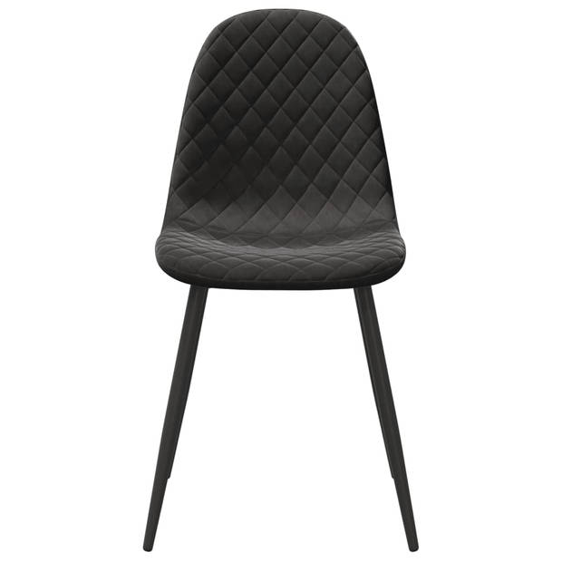 vidaXL Eetkamerstoelen 6 st fluweel zwart