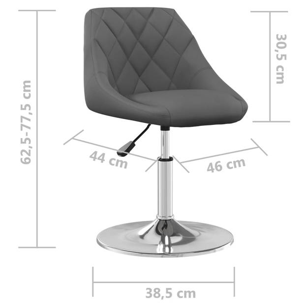 vidaXL Eetkamerstoelen draaibaar 2 st fluweel donkergrijs