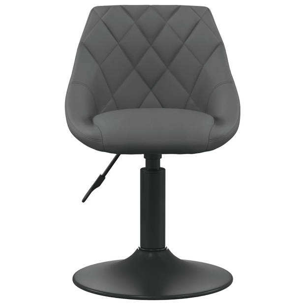 The Living Store Draaibare Eetkamerstoelen - Eetkamerstoelen - 46 x 44 cm - Fluweel - Zwart Staal