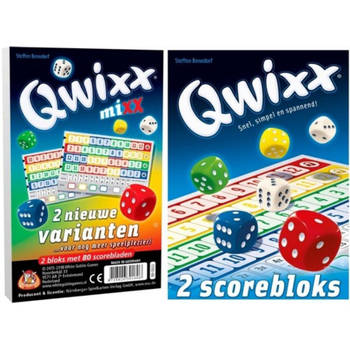 Spellenbundel - 2 stuks - Dobbelspel - Qwixx Mixx & 2 extra scoreblocks