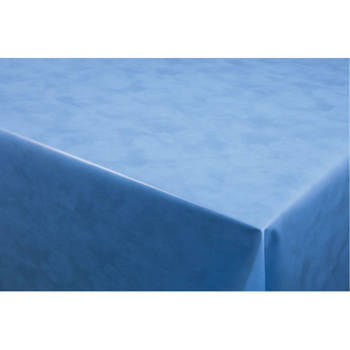 Tafelzeil/tafelkleed gemeleerd blauw 140 x 300 cm - Tafelzeilen