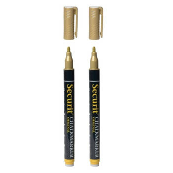 2x stuks gouden krijtstiften ronde punt 1-2 mm - Krijtstiften