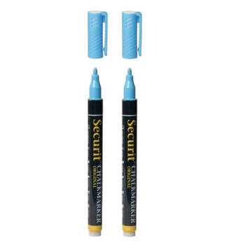 2x stuks blauwe krijtstiften ronde punt 1-2 mm - Krijtstiften