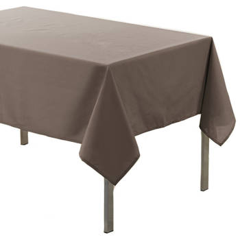 Tafelkleed Taupe - polyester - 140 x 200 cm - eettafel tafelkleden - Tafellakens