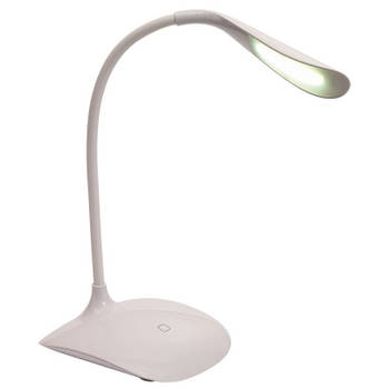 Witte bureaulamp/leeslamp met USB kabel 28 cm - Tafellampen