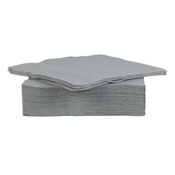 40x stuks luxe kwaliteit servetten grijs 38 x 38 cm - Feestservetten