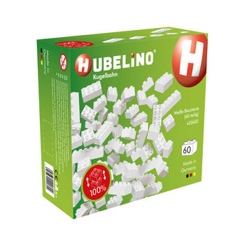 Hubelino bouwstenenset junior 24,5 x 21 cm wit 60-delig