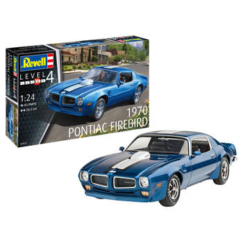 Revell bouwpakket Pontiac Firebird 20,3 x 8 cm blauw 83-delig