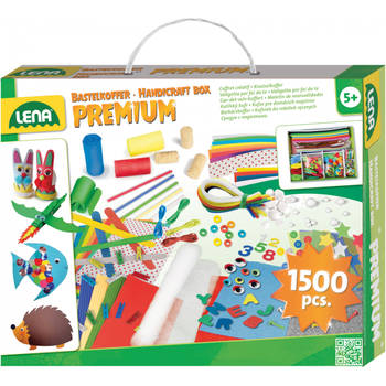 Lena knutselset Premium junior 38 cm karton groen 1500-delig