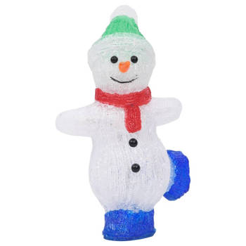 vidaXL Kerstfiguur sneeuwman LED binnen en buiten 30 cm acryl