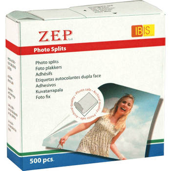 Zep fotoplakkers 13 x 17 mm wit 500 stuks