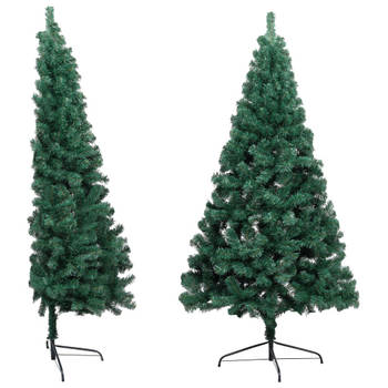 Blokker The Living Store Kerstboom Halfrond 120 cm - PVC en Staal - Groen - 250 uiteinden aanbieding