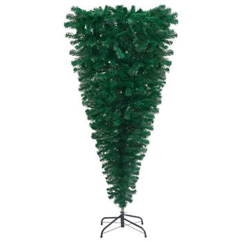 The Living Store Omgekeerde Kerstboom PVC - 210 cm - Levensecht - Stalen Standaard - Groen