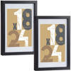 2x stuks houten fotolijst zwart geschikt voor een foto van 18 x 24 cm of 21 x 30 cm - Fotolijsten