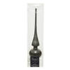 Glazen kerstboom piek antraciet (warm grey) glans 26 cm - kerstboompieken