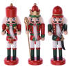 3x Kerstboomversiering notenkraker poppen/soldaten ornamenten 12 cm - Kersthangers