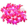 Lichtslinger/bloemenslinger met Lotus bloemen fuchsia roze 600 cm - Feestslingers