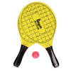 Actief speelgoed tennis/beachball setje geel met tennisracketmotief - Beachballsets