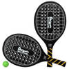 Actief speelgoed tennis/beachball setje zwart met tennisracketmotief - Beachballsets