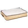 Dekbed/kussen opberghoes creme wit met venster 80 x 45 x 15 cm - Opberghoezen