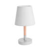 Tafellamp wit hout met metalen voet 23 cm - Tafellampen