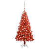 vidaXL Kunstkerstboom met verlichting en kerstballen 150 cm PVC rood