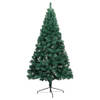 The Living Store Kunstkerstboom Halfrond Groen 120x60 cm - LED-verlichting - USB-aansluiting