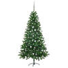 vidaXL Kunstkerstboom met verlichting en kerstballen 180 cm groen