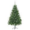 vidaXL Kunstkerstboom met verlichting en kerstballen 210 cm groen