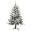 The Living Store Kunstkerstboom Snowy - 120 cm - PVC/PE - Groen - Met Standaard