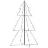 vidaXL Kegelkerstboom 200 LED's binnen en buiten 98x150 cm