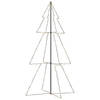 vidaXL Kegelkerstboom 300 LED's binnen en buiten 120x220 cm