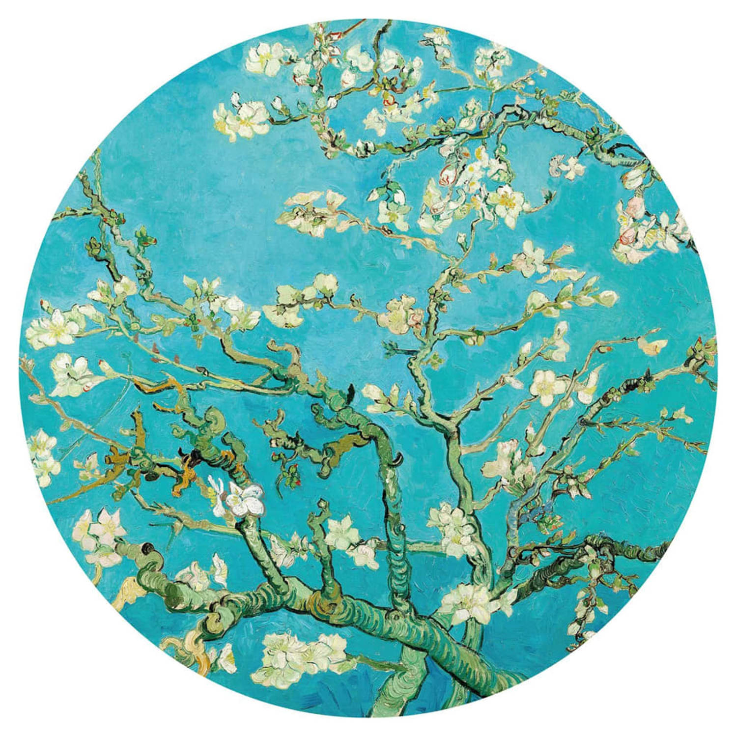 WallArt Behangcirkel Almond Blossom 190 cm
