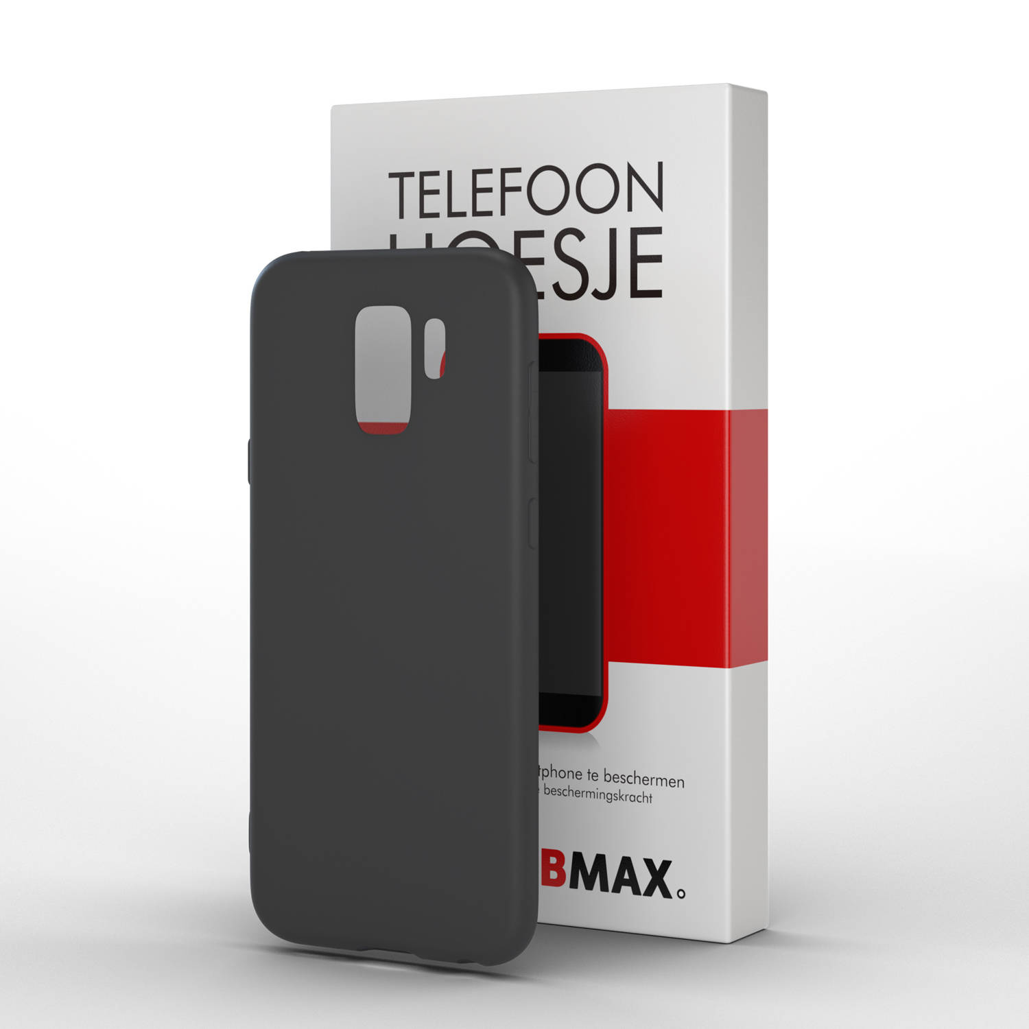 BMAX Samsung Galaxy S9 Plus Zwart / Dun en beschermend telefoonhoesje / Case