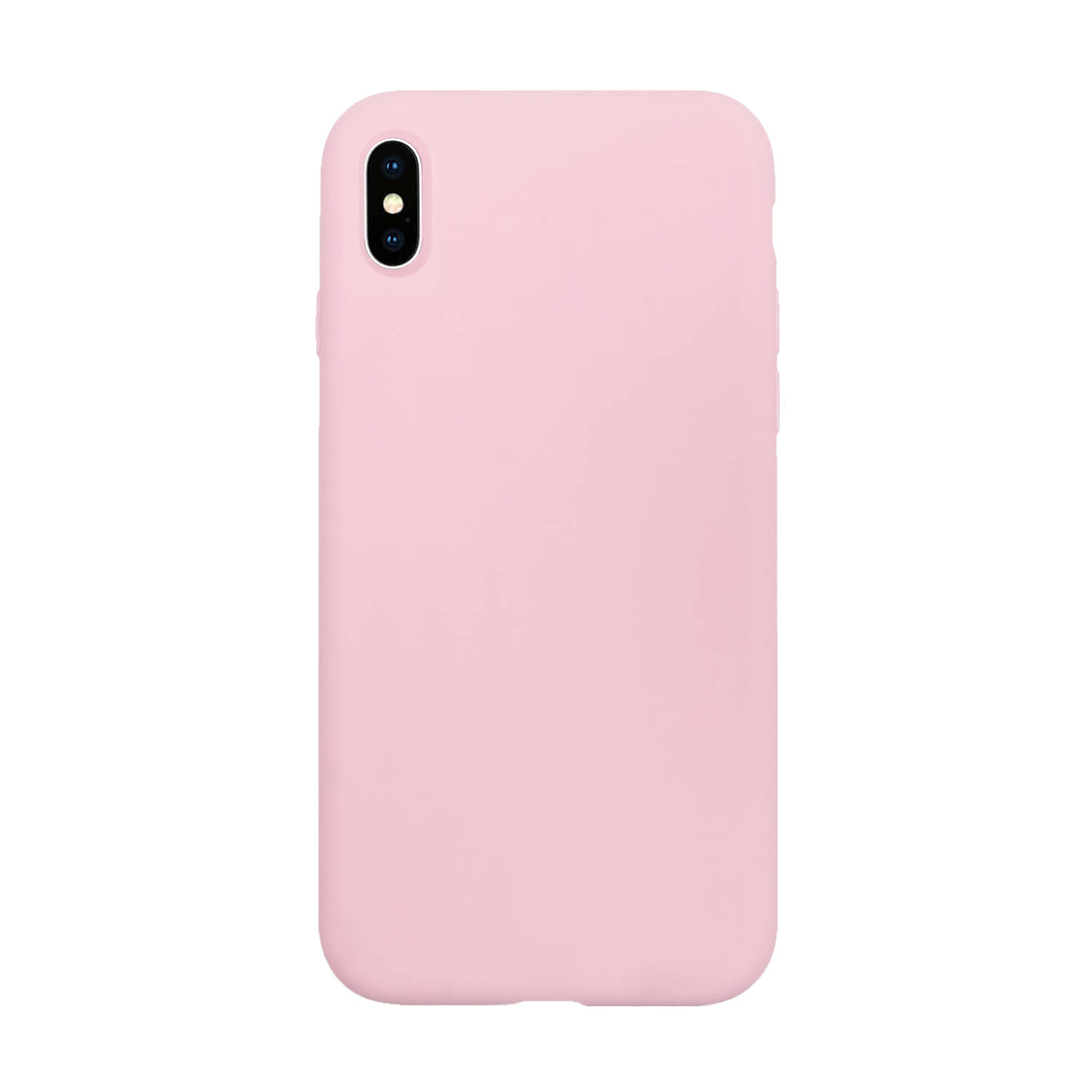 BMAX Siliconen hard case hoesje voor Apple iPhone Xs Max / Hard Cover / Beschermhoesje / Telefoonhoesje / Hard case / Telefoonbescherming - Lichtroze