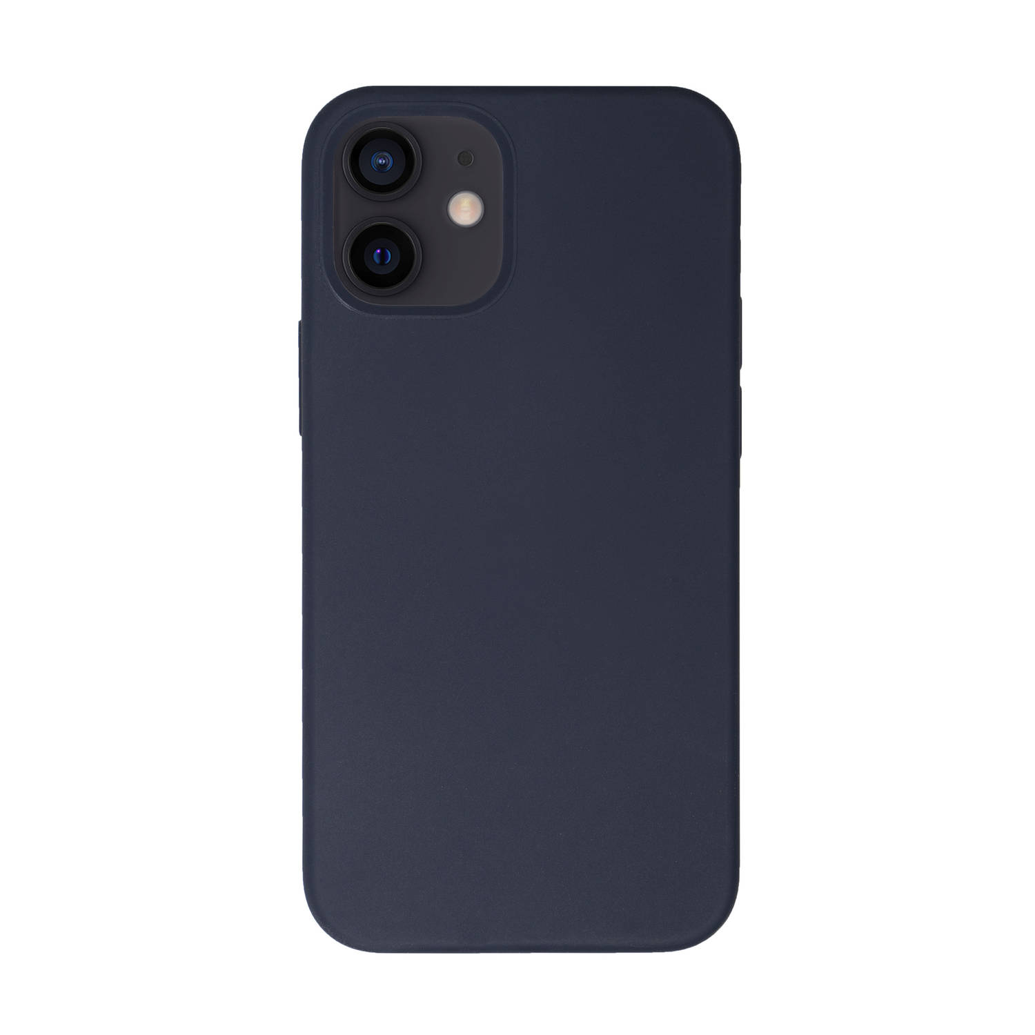 BMAX Siliconen hard case hoesje voor Apple iPhone 12 Mini / Hard Cover / Beschermhoesje / Telefoonhoesje / Hard case / Telefoonbescherming - Midnight Blue/Donkerblauw