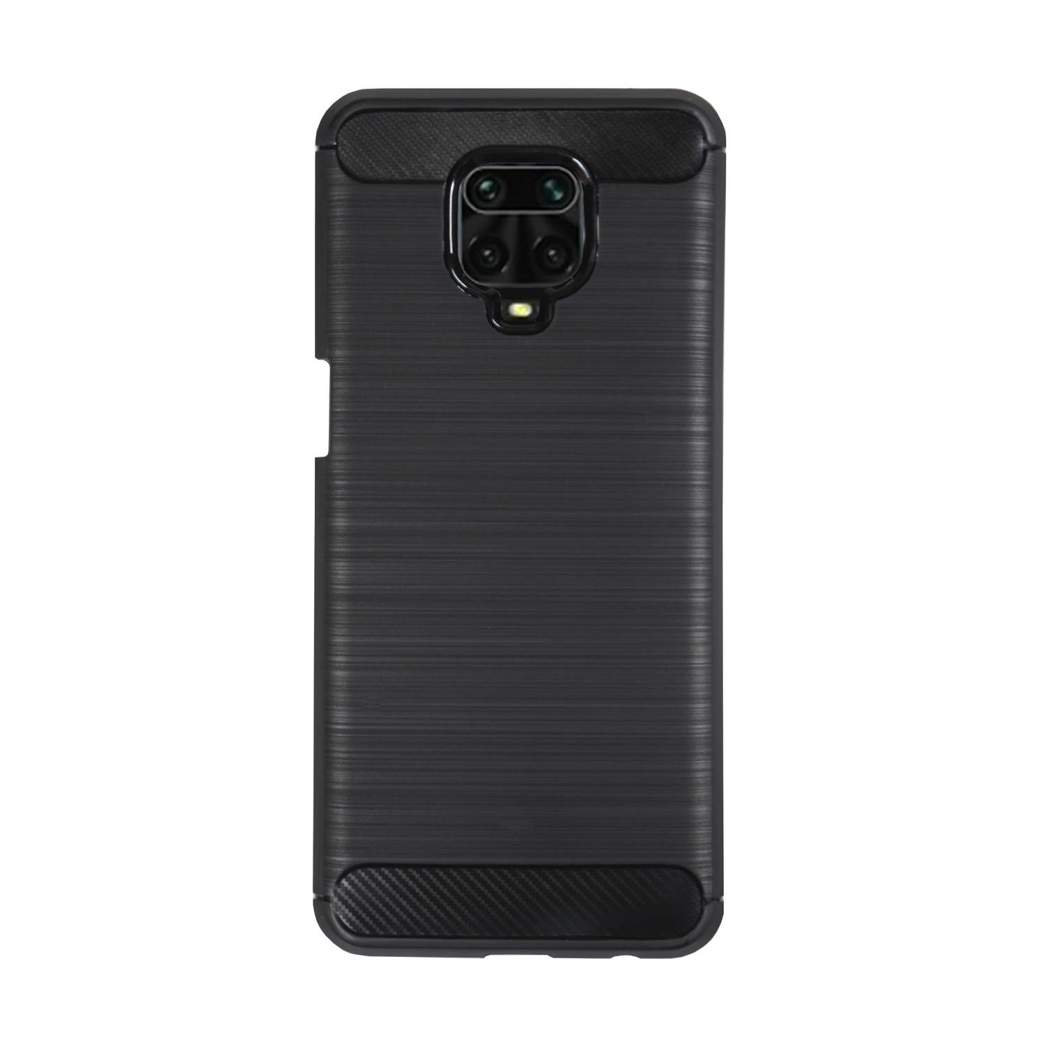 BMAX Carbon soft case hoesje voor Xiaomi Redmi Note 9 Pro- Black/Zwart